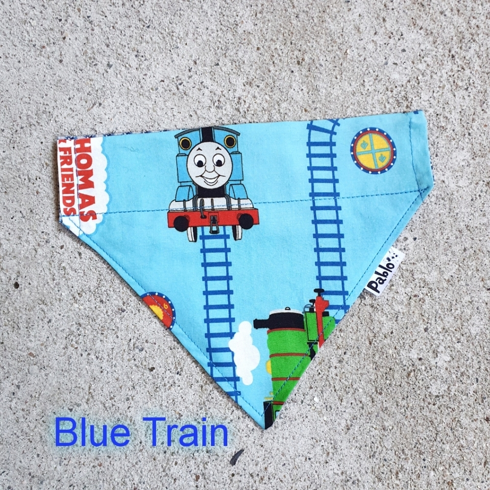 5 for $15 * Train Reversible Over The Collar Dog Bandana